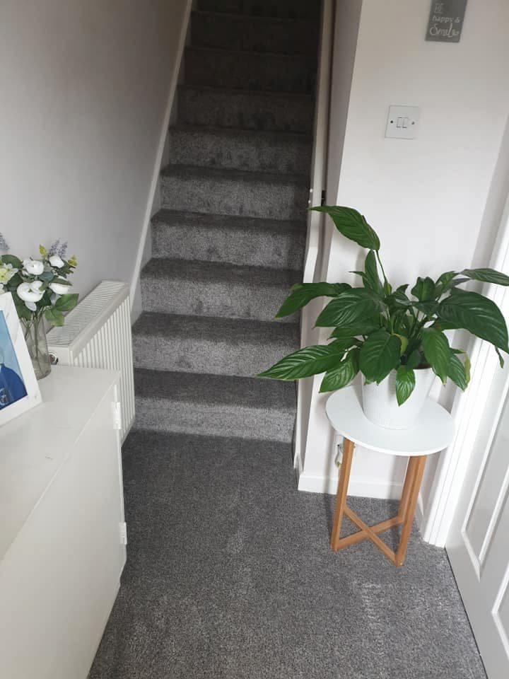 Grey Carpet On Stairs