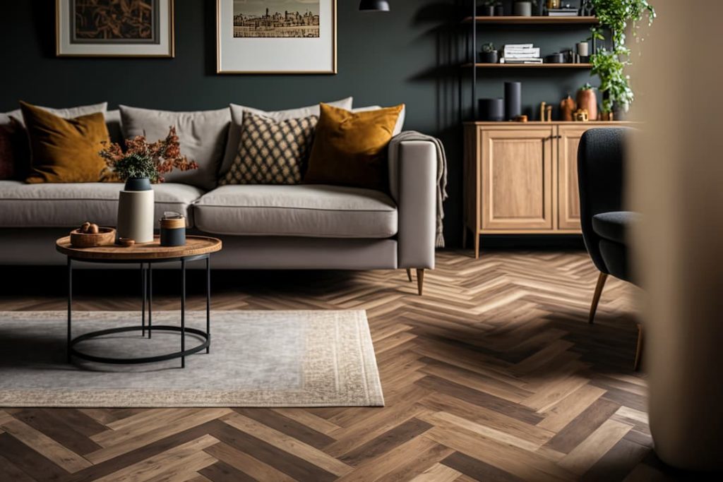 Herringbone Pattern Laminate Floor